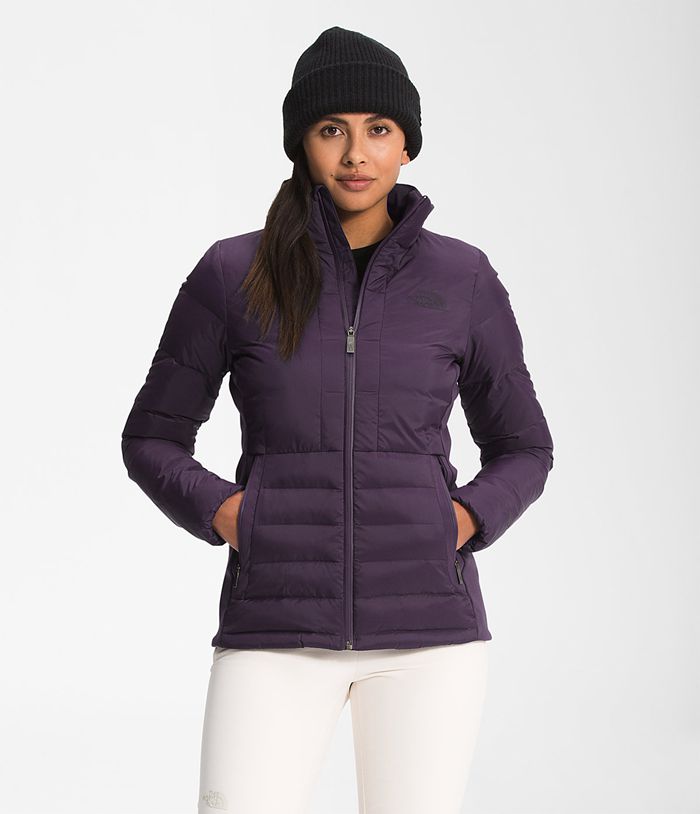 The North Face Puffer Jacket Evelu Hybrid Dark Purple - Womens - Thailand CRWHX-8279